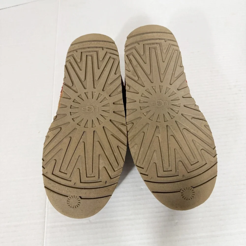 UGG Kids Tazz Chestnut 1143776K Suede Comfort Clog Slipper Size 6